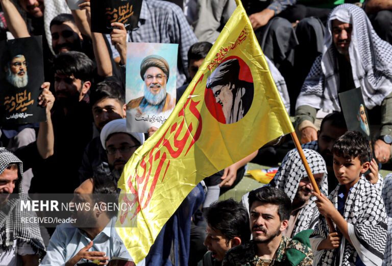 Tehran's Mossala Hosts Powerful Symbolic Funeral for Nasrallah