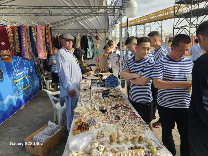 Iranian Handicrafts Showcase: A Cultural Highlight at the Iran-Russia-China Naval Drill