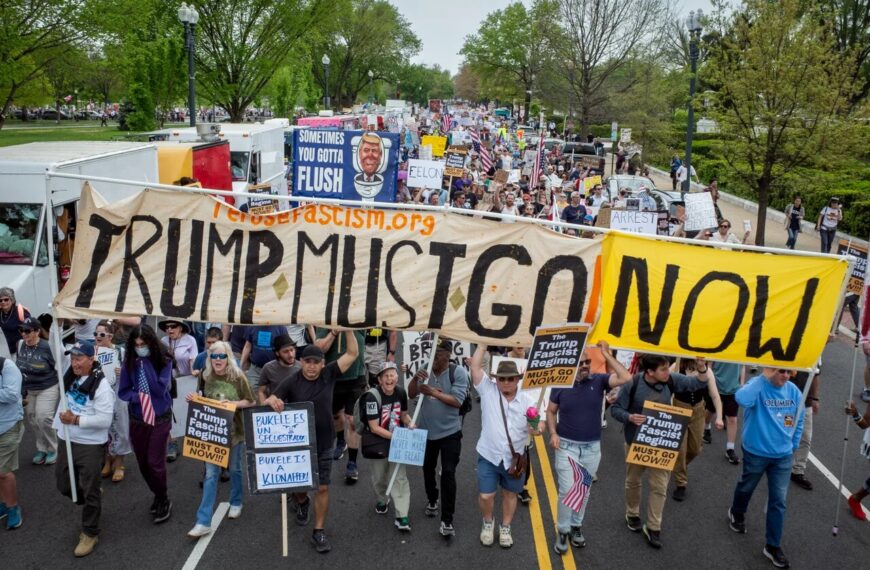 Americans Unite: A Powerful March Against Authoritarianism