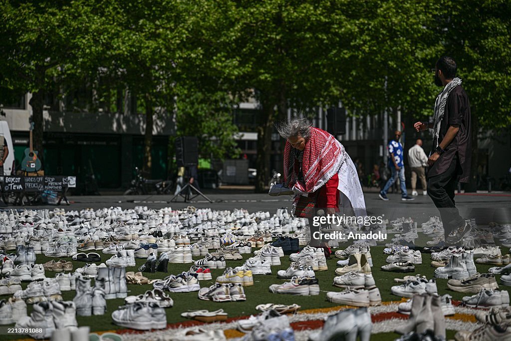 1,400 Shoes Stand as a Powerful Tribute to Healthcare Heroes Lost in Gaza