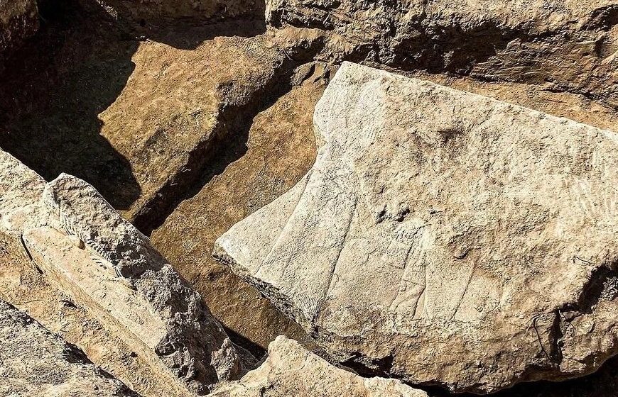 Ancient Marvel: 2,700-Year-Old Assyrian Relief with Stunning Carvings Discovered in Iraq