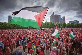 Massive 100,000-Strong Protest Erupts in The Hague Against Gaza Conflict